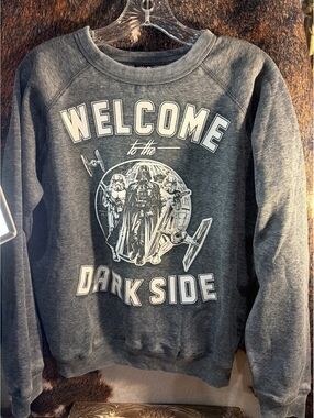 Star Wars Welcome to the Dark Side Gray Sweatshirt Size Large